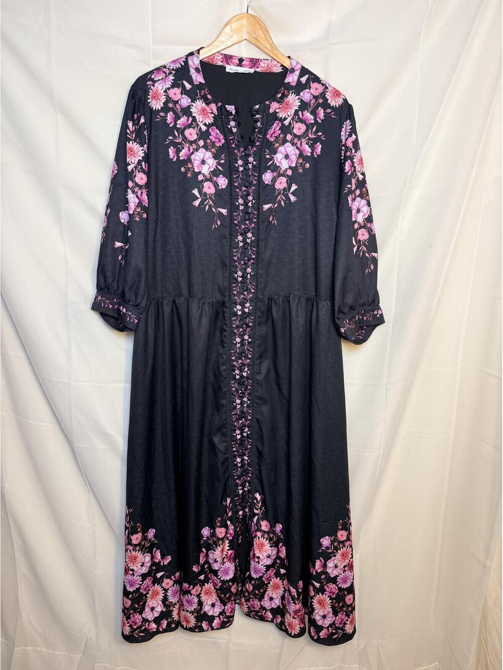 City Chic Long Sleeved Floral Maxi Dress